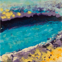 Firefly - Encaustic painting by Marilyn Fenn