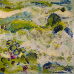 Jetsam Flotsam - Encaustic painting by Marilyn Fenn