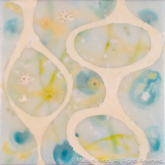Jetsons Holiday - Encaustic Painting by Marilyn-Fenn