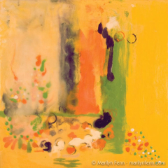 Number One Campfire- Encaustic painting by Marilyn Fenn