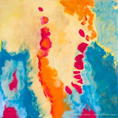 The Devils Wishbone - Encaustic painting by Marilyn Fenn