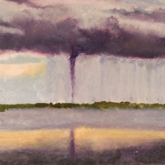 Tornado Big Pine Key, Florida - Encaustic painting by Marilyn Fenn