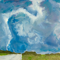 Tornado Dallas, Texas - Encaustic painting by Marilyn Fenn