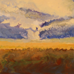 Tornado Erie, Kansas - Encaustic painting by Marilyn Fenn