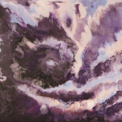 Tornado From Below - Encaustic painting by Marilyn Fenn