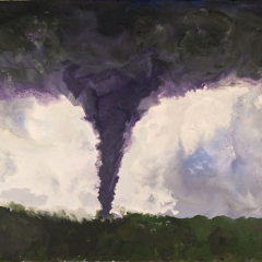 Tornado Phoenix, Arizona - Encaustic painting by Marilyn Fenn
