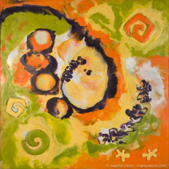 Vortex - Encaustic painting by Marilyn Fenn