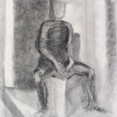 Figure In Space 11 - Life drawing by Marilyn Fenn