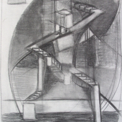 Figure In Space 13 - Life drawing by Marilyn Fenn