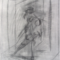 Figure In Space 17 - Life drawing by Marilyn Fenn