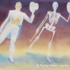 Mary Pickford And Friend - Drawing by Marilyn Fenn