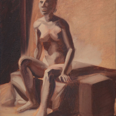 Nude 13 - Figurative painting in oil by Marilyn Fenn