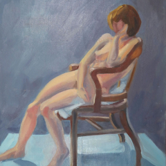 Art School Nude 25 - Figurative painting in oil by Marilyn Fenn