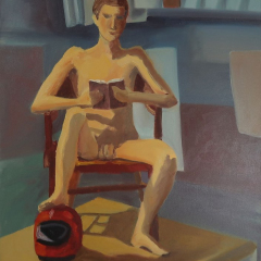 Art School Nude 27 - Figurative painting in oil by Marilyn Fenn