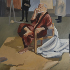 Art School Nude 29 - Figurative painting in oil by Marilyn Fenn