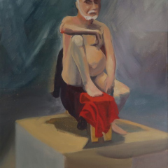 Art School Nude 30 - Figurative painting in oil by Marilyn Fenn