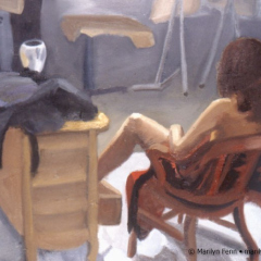 Art School Nude 31  - Figurative painting in oil by Marilyn Fenn