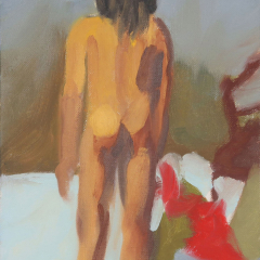 Ten-Minute Nude 05 - Figurative oil painting by Marilyn Fenn