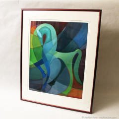 Etruscan Horse - framed giclee print by Marilyn Fenn