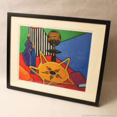 Still Life with Fertility Doll III - framed giclee print by Marilyn Fenn