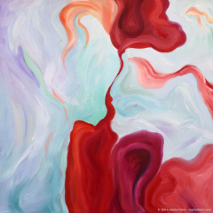 Flame Kiss - Oil painting by Marilyn Fenn