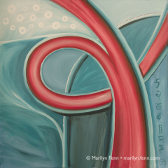 Loop - Acrylic painting by Marilyn Fenn