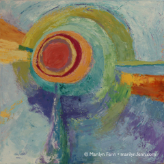 Sun Rose - Oil painting by Marilyn Fenn