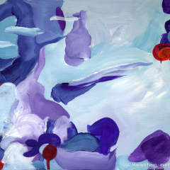 Composition Number 10 - Acrylic painting by Marilyn Fenn