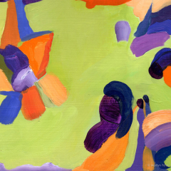 Composition Number 3 - Acrylic painting by Marilyn Fenn