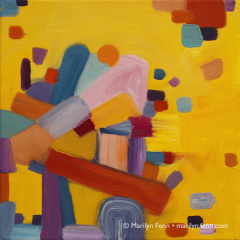 Confetti Cannon - Oil painting by Marilyn Fenn