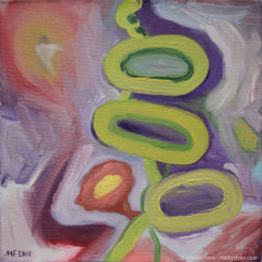 If Women Walked on the Moon - Oil painting by Marilyn Fenn