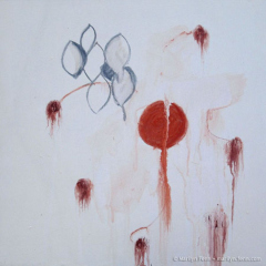 Ross Bleckners Ghost - Mixed media painting by Marilyn Fenn