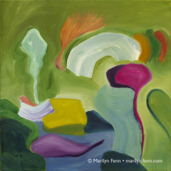 Throwing Off Her Robes - Oil painting by Marilyn Fenn