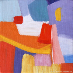 Color Mini 12 - Small oil painting by Marilyn Fenn