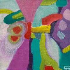 Color Mini 31 - Small oil painting by Marilyn Fenn