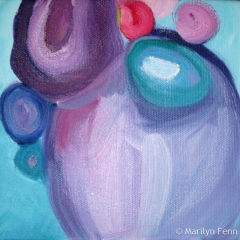 Color Mini 32 - Small oil painting by Marilyn Fenn