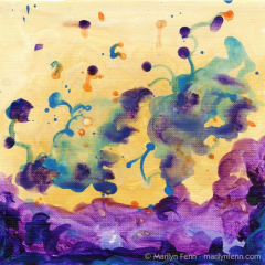 Exuberant Springs - Small acrylic painting by Marilyn Fenn