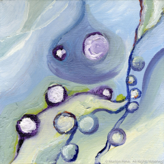 Kelp Collectors - Small oil painting by Marilyn Fenn