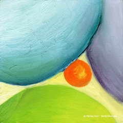 Orange Crush - Small oil painting by Marilyn Fenn