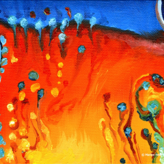Soap Opera Film - Small oil painting by Marilyn Fenn