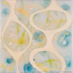 Jetsons Holiday - Encaustic Painting by Marilyn Fenn