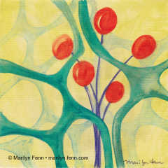 Organics 05 - Painting by Marilyn Fenn