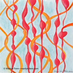 Organics 21 - Painting by Marilyn Fenn