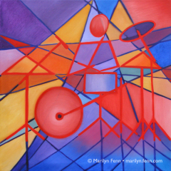 One Flight Down - Oil painting by Marilyn Fenn