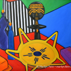 Still Life with Fertility Doll II - Oil painting by Marilyn Fenn
