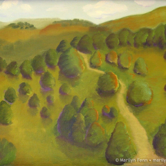 Hill Country Scene - Oil painting by Marilyn Fenn