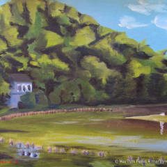 Lagoon at OxBow - Oil painting by Marilyn Fenn