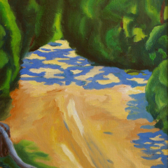 Road at Oxbow - Oil painting by Marilyn Fenn
