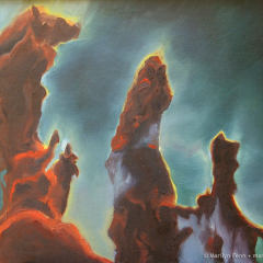 Eagle Nebula - Oil painting by Marilyn Fenn