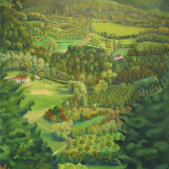 Hillside View at Giogalto - Oil painting by Marilyn Fenn